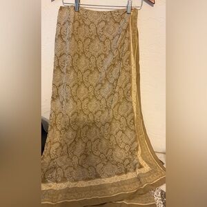 LIZ CLAIBORNE NEW WITH TAGS  Elegant Paisley Print Tan Skirt